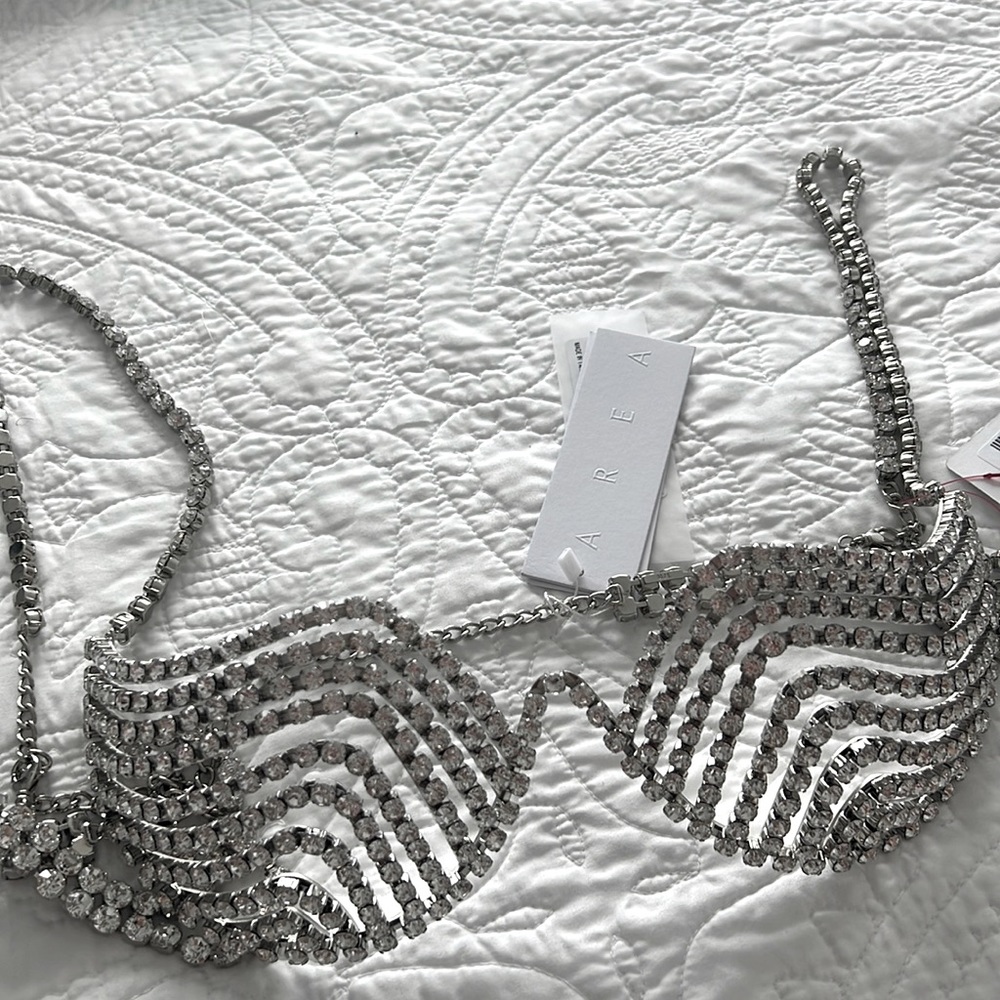 Area Crystal Embellished Bra